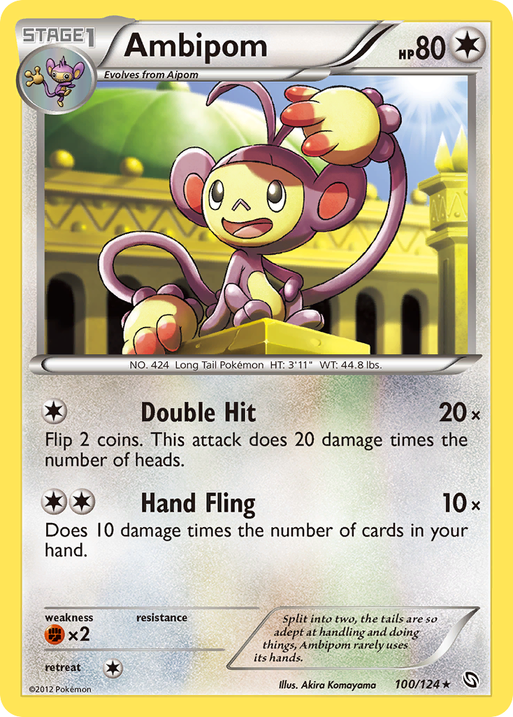 Ambipom (100/124) - Dragons Exalted Pokémon Card