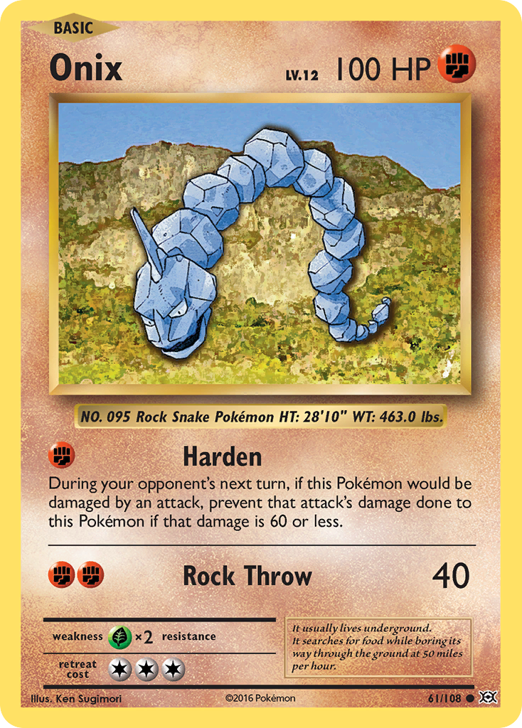 Onix (61/108) - Evolutions Pokémon Card