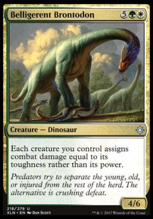 Belligerent Brontodon (Ixalan) Trading Card