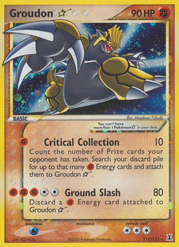 Groudon ★ Star (111/113) - Delta Species Pokémon Card