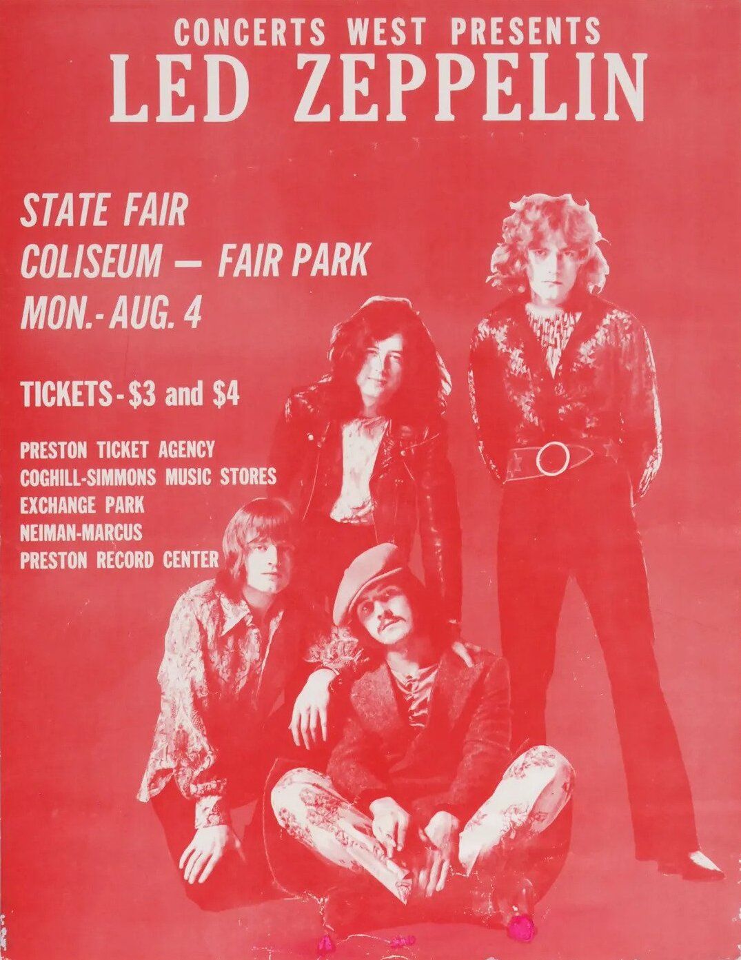 Led Zeppelin Vintage Rock Band affiches et impressions par