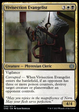 Vivisection Evangelist (Phyrexia: All Will Be One) Trading Card