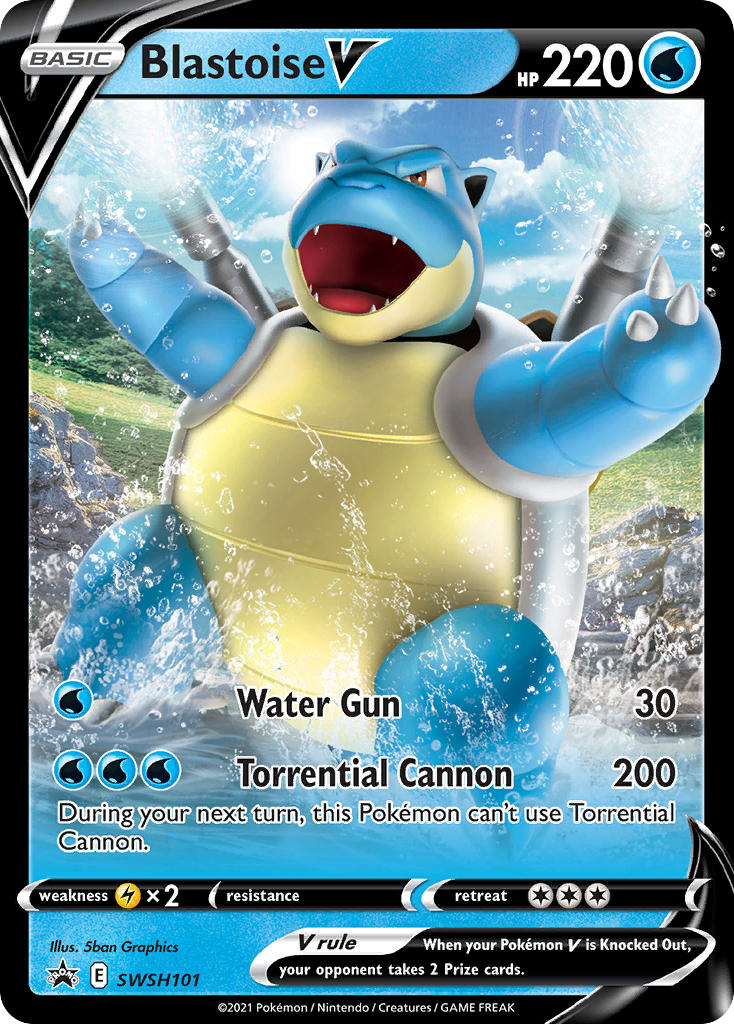 Blastoise V (SWSH101) - SWSH Black Star Promos Pokémon Card