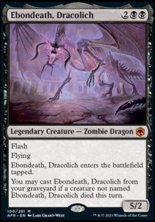 Ebondeath, Dracolich (Dungeons & Dragons: Adventures in the Forgotten Realms) Trading Card