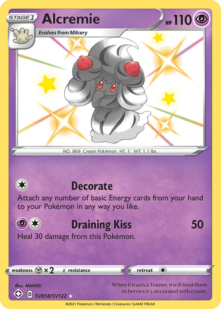 Alcremie (SV058) - Shining Fates Shiny Vault Pokémon Card