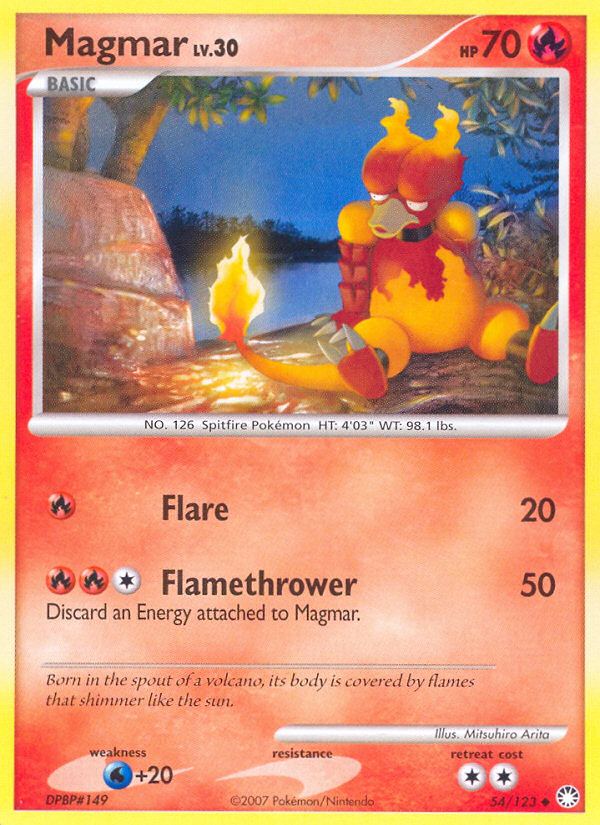 Magmar (54/123) - Mysterious Treasures Pokémon Card