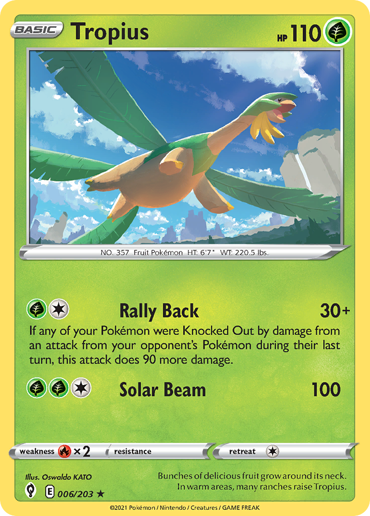 Tropius (6/203) - Evolving Skies Pokémon Card