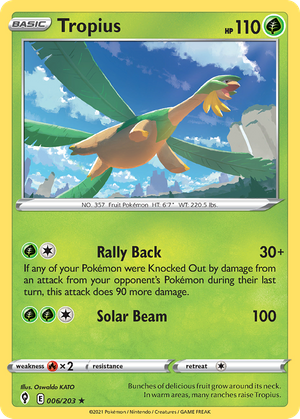 Tropius (6/203) - Evolving Skies