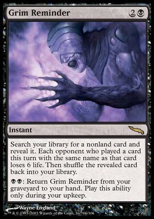 Grim Reminder (Mirrodin) Trading Card