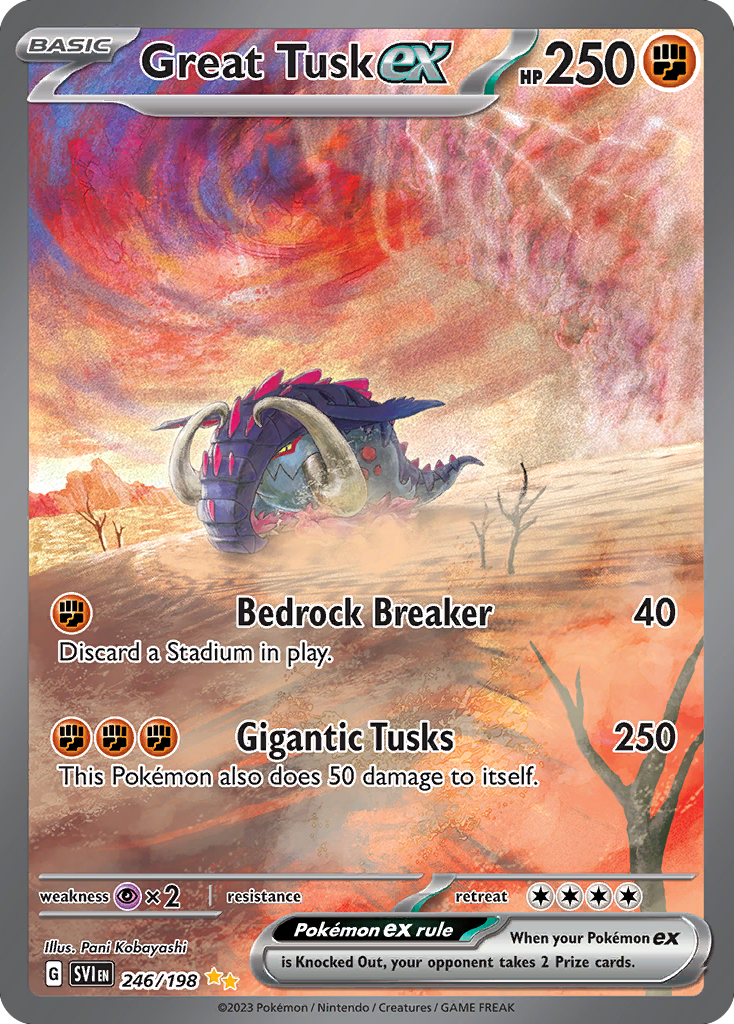 Great Tusk ex (246/198) - Scarlet & Violet Pokémon Card