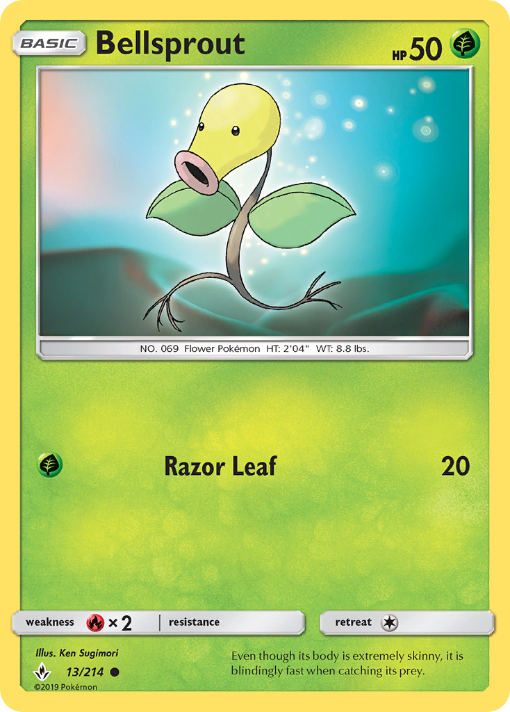 Bellsprout (13/214) - Unbroken Bonds Pokémon Card