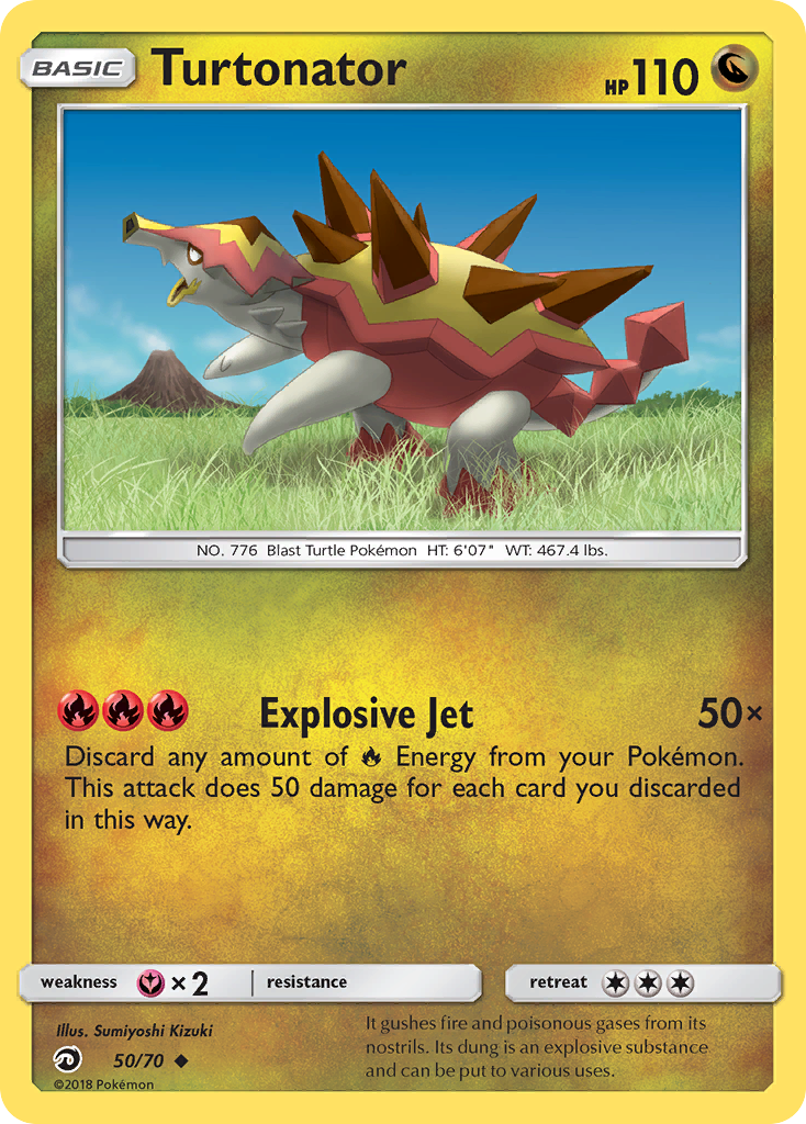 Turtonator (50/70) - Dragon Majesty Pokémon Card