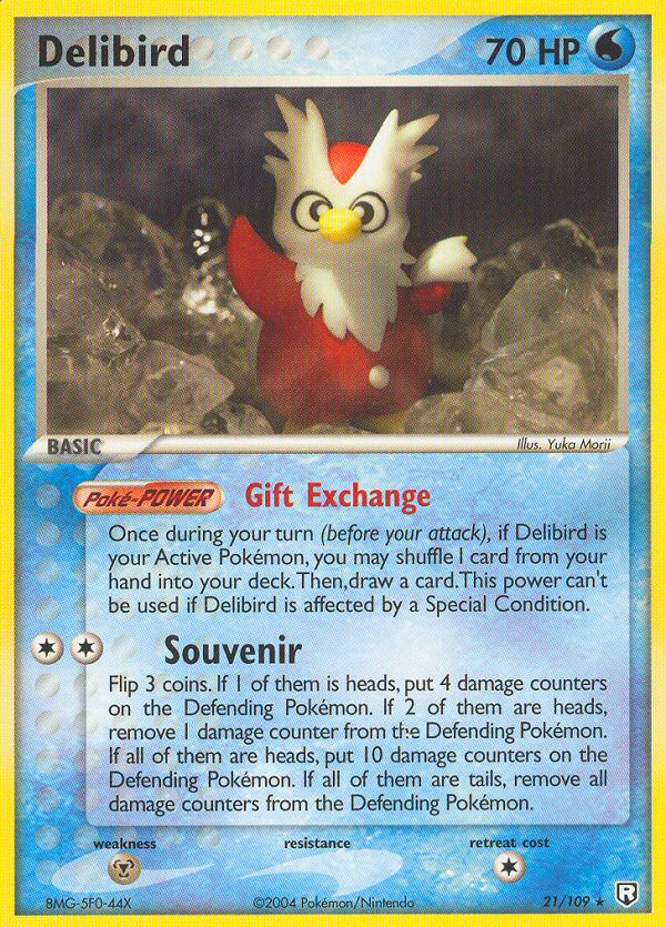 Delibird (21/109) - Team Rocket Returns Pokémon Card