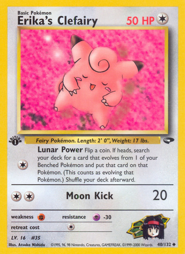 Erika's Clefairy (40/132) - Gym Challenge (1st Edition) Pokémon Card