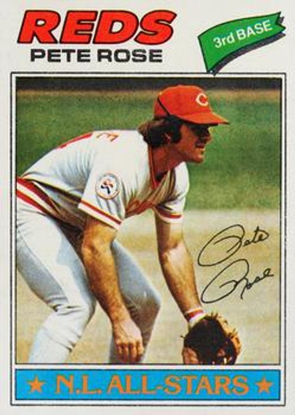 Pete Rose Philadelphia Phillies Autographed 1977 Topps Series 2