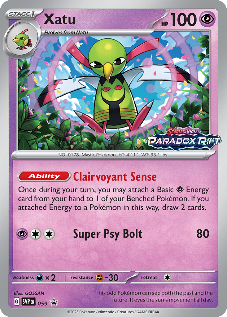 Xatu (59/148) - Scarlet & Violet Black Star Promos Pokémon Card