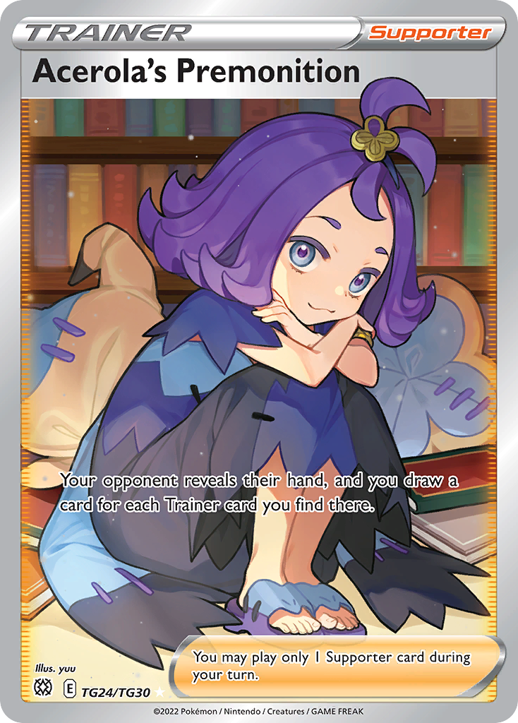 Acerola's Premonition (Trainer: Supporter) (TG24) - Brilliant Stars Trainer Gallery Pokémon Card