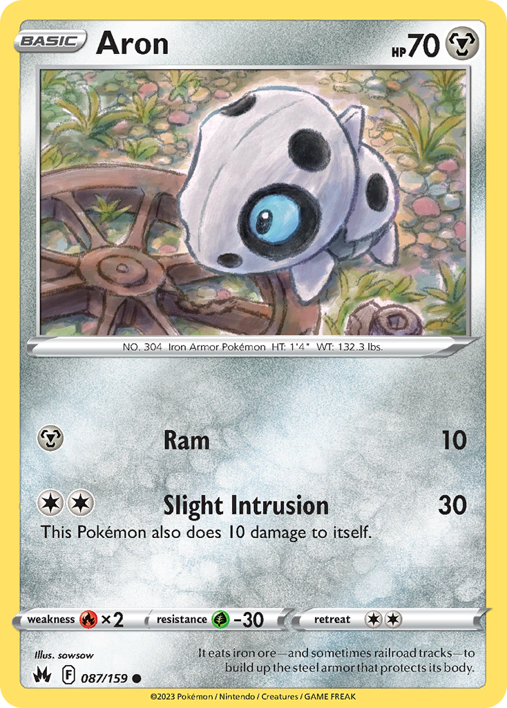 Aron (87/159) - Crown Zenith Pokémon Card