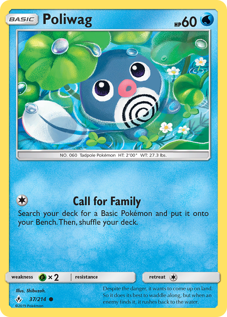 Poliwag (37/214) - Unbroken Bonds Pokémon Card