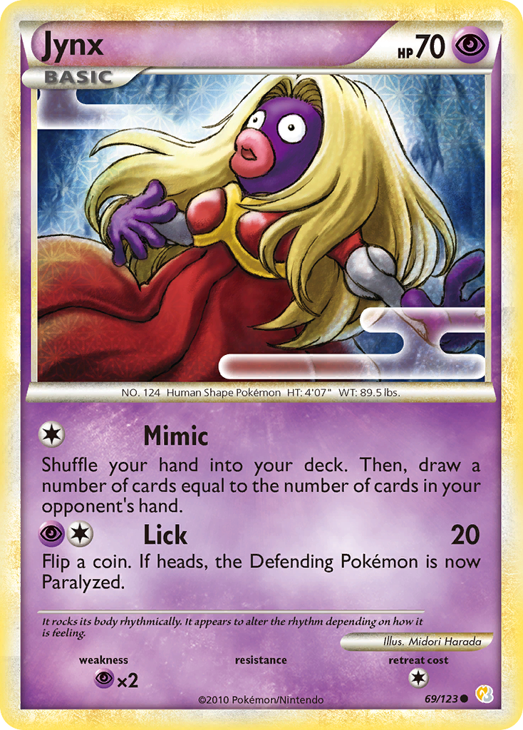 Jynx (69/123) - HeartGold & SoulSilver Pokémon Card