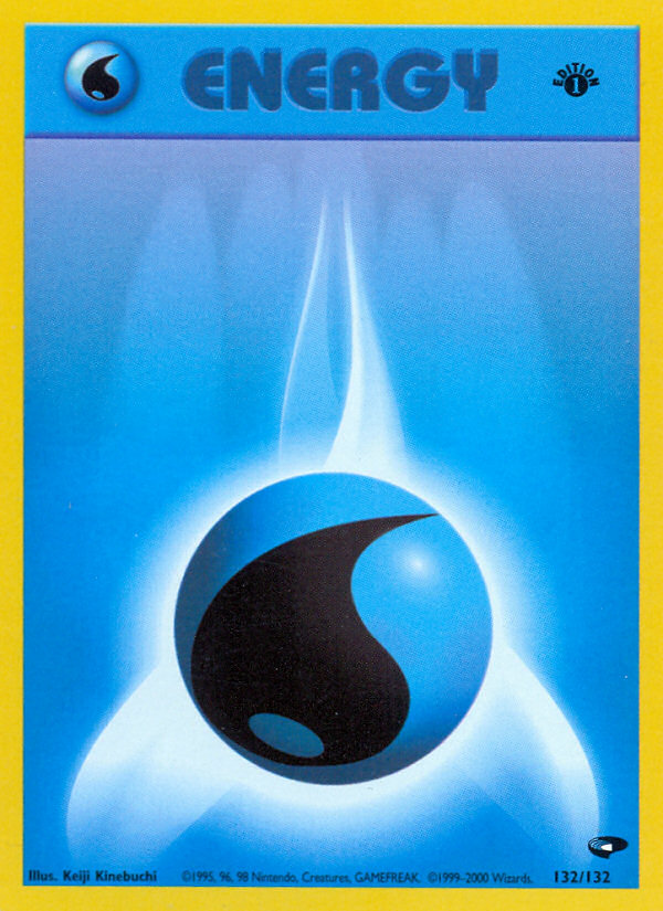 Water Energy (132/132) - Gym Challenge (1st Edition) Pokémon Card