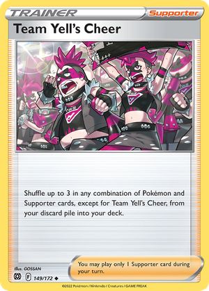 Team Yell's Cheer (Trainer: Supporter) (149/172) - Brilliant Stars (Reverse Holo)