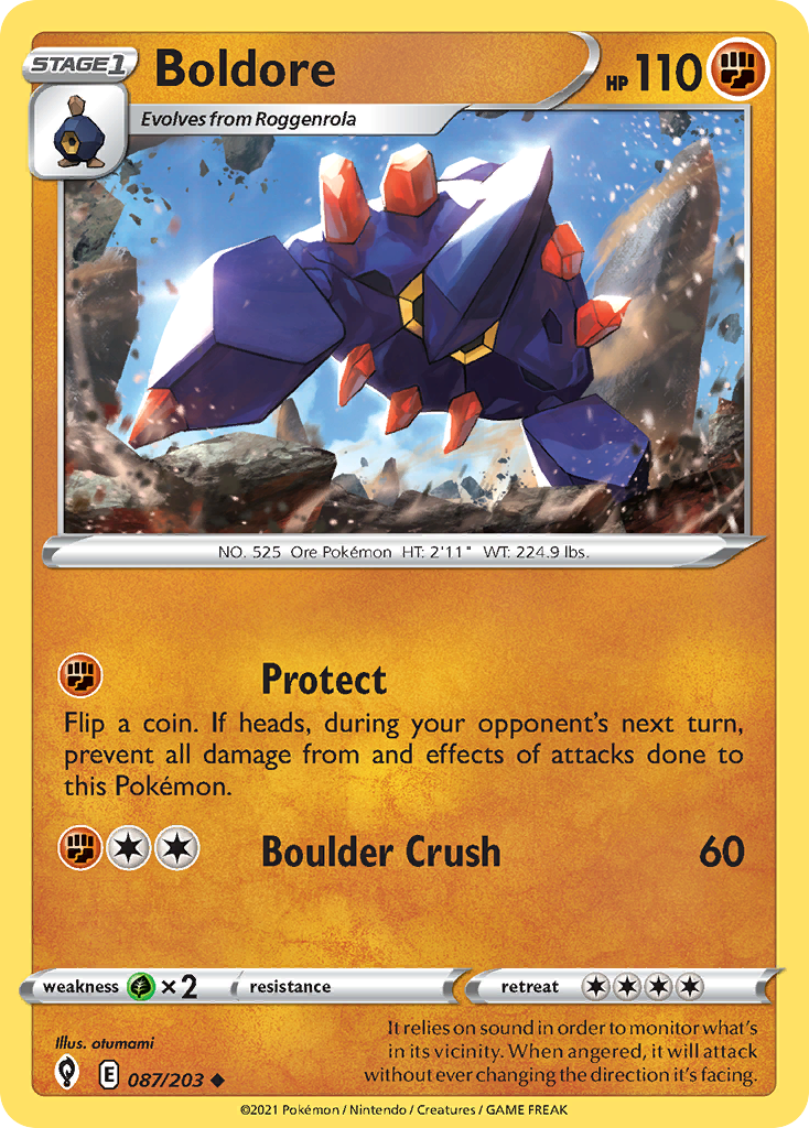 Boldore (87/203) - Evolving Skies Pokémon Card