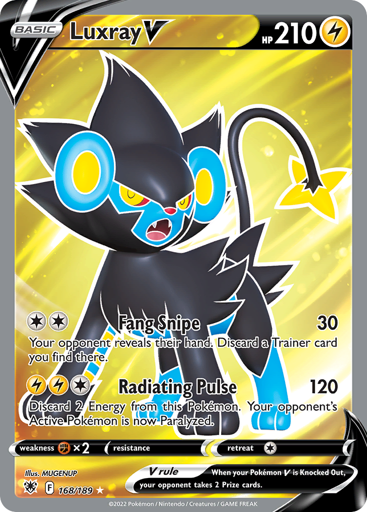 Luxray V (168/189) - Astral Radiance Pokémon Card