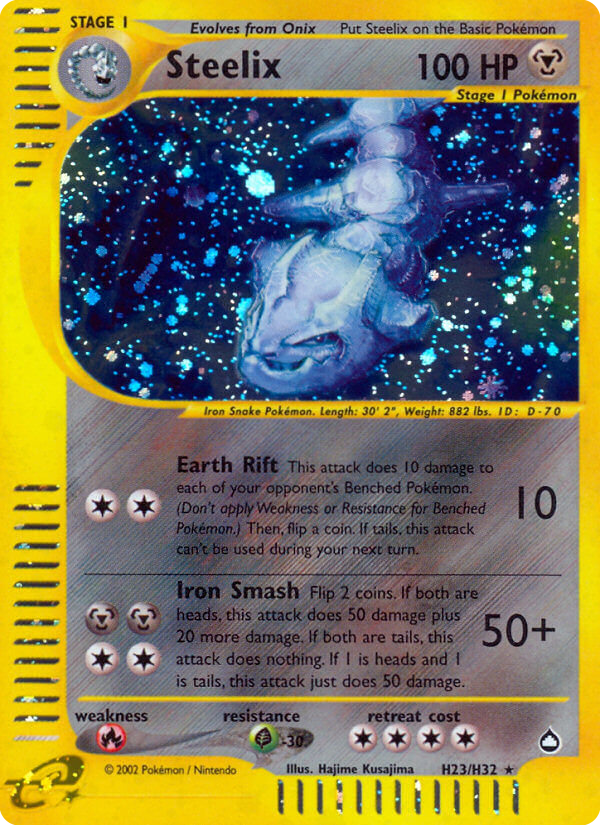 Steelix (H23) - Aquapolis Pokémon Card