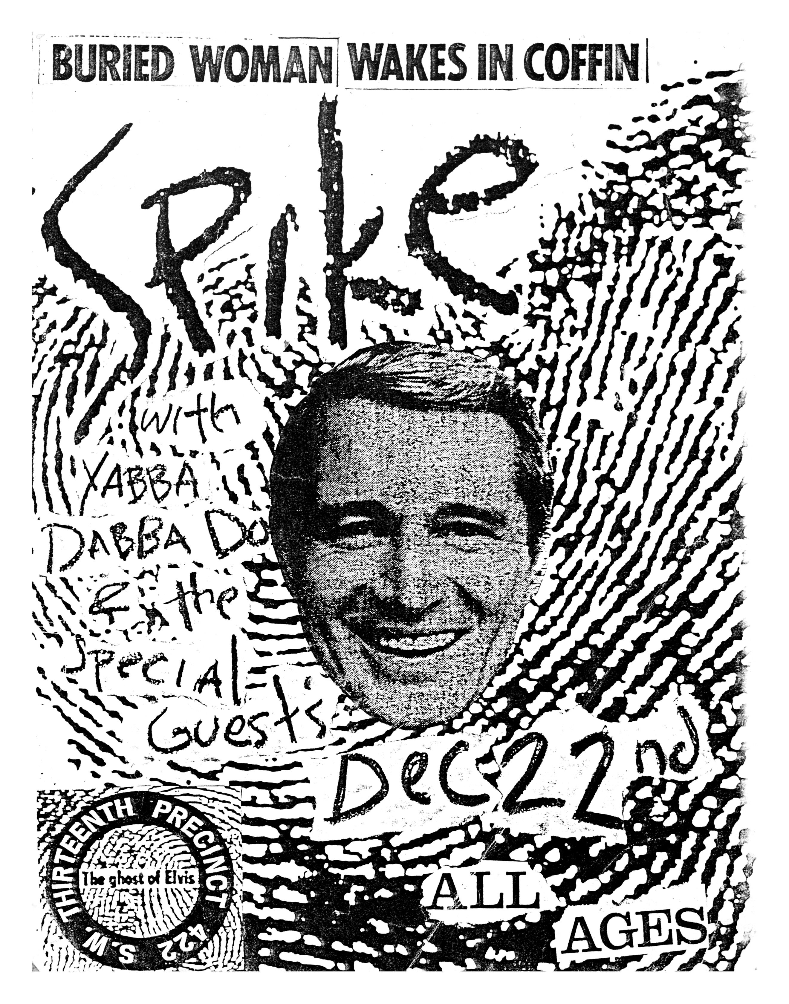 MXP-45.4 Spike 1983 13th Precinct  Dec 22 Concert Poster