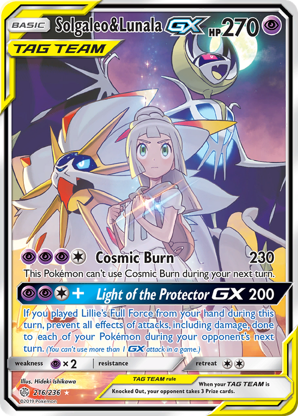 Solgaleo & Lunala GX (216/236) - Cosmic Eclipse