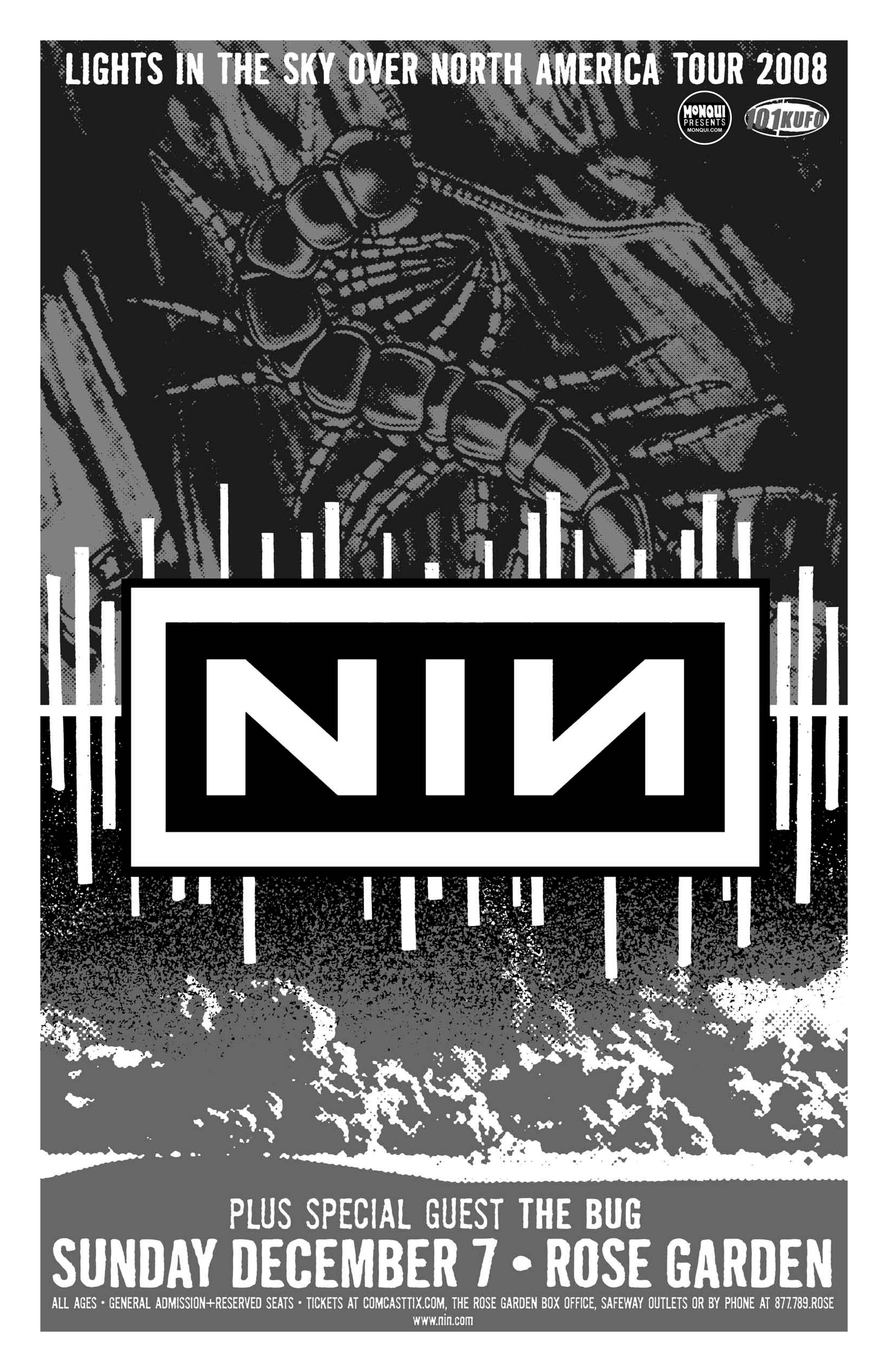 MXP-143.13 Nine Inch Nails 2008 Rose Garden Concert Poster