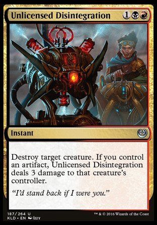 Unlicensed Disintegration (Kaladesh) Trading Card