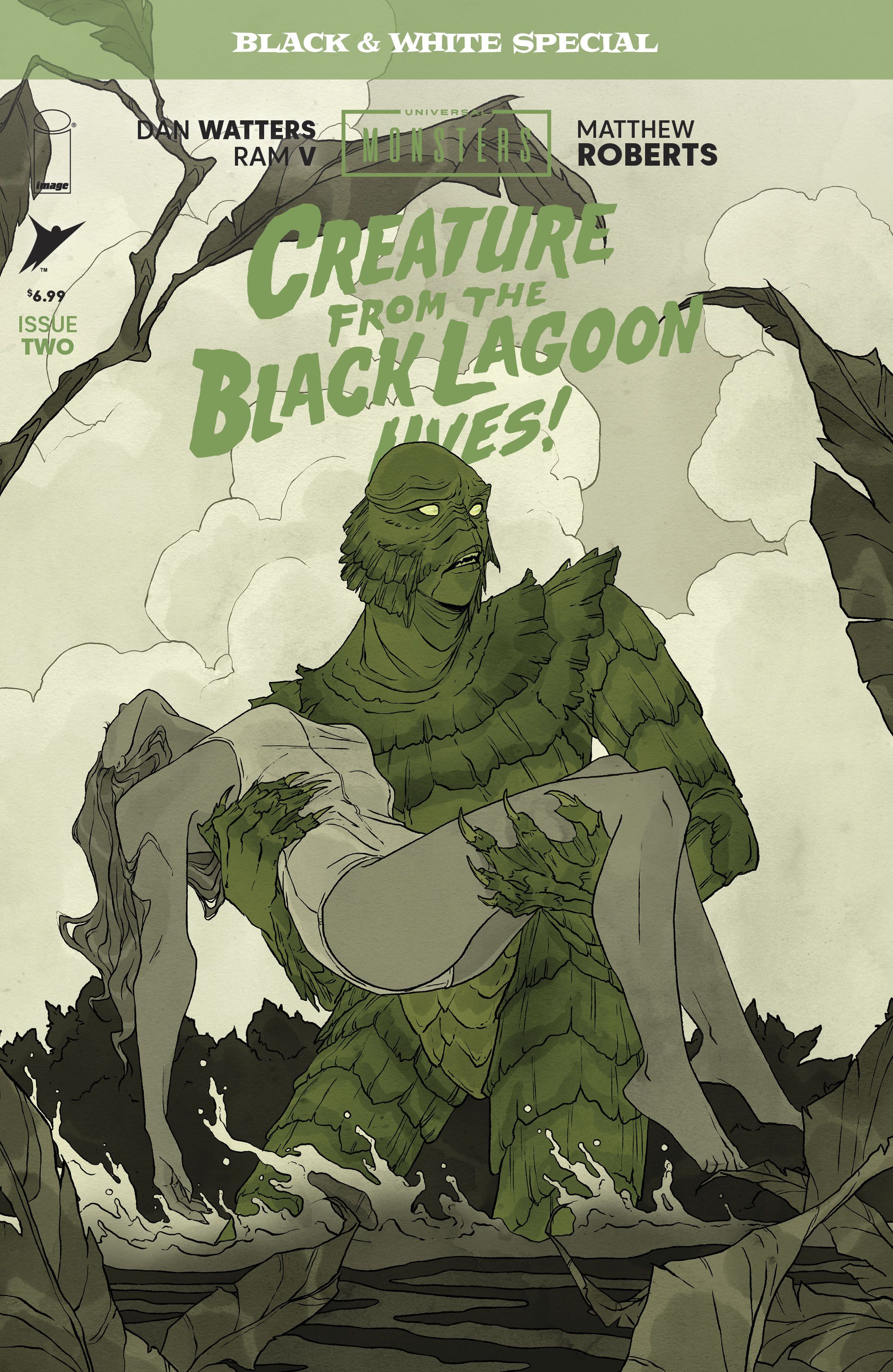 Universal Monsters Creature From The Black Lagoon Lives Black & White Special #2 (Cvr B Abigail Larson Variant) Comic