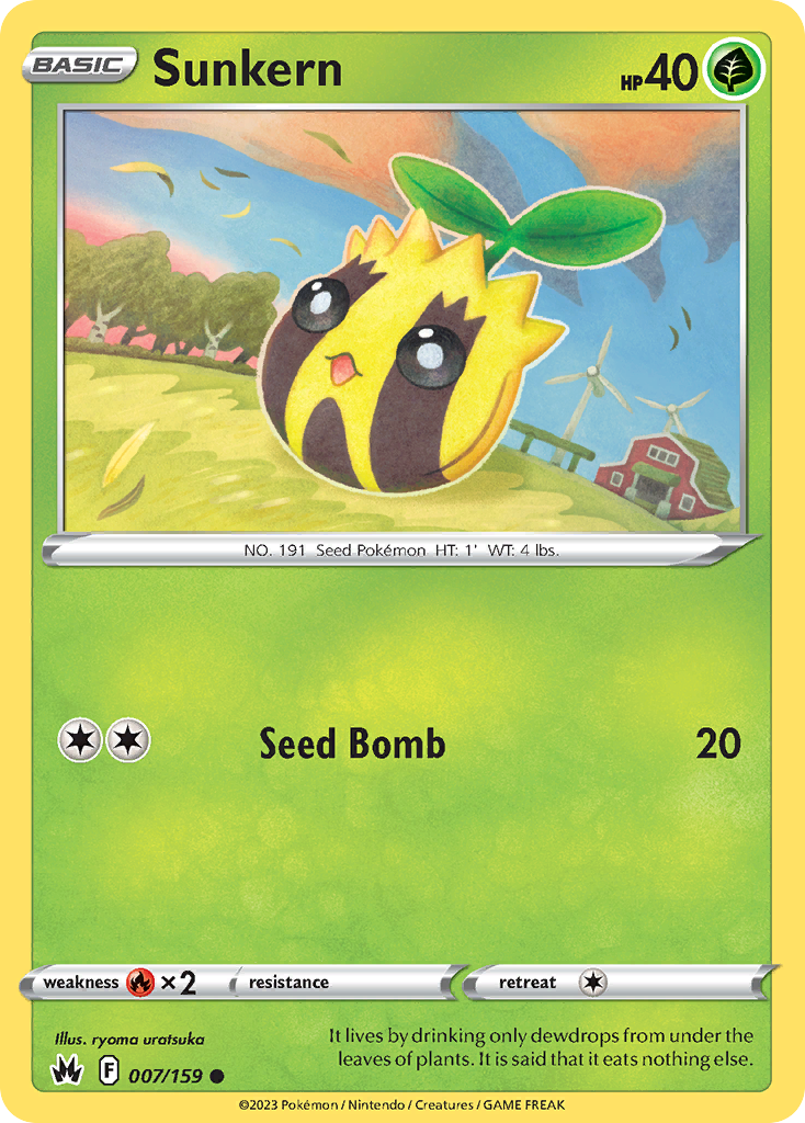 Sunkern (7/159) - Crown Zenith Pokémon Card