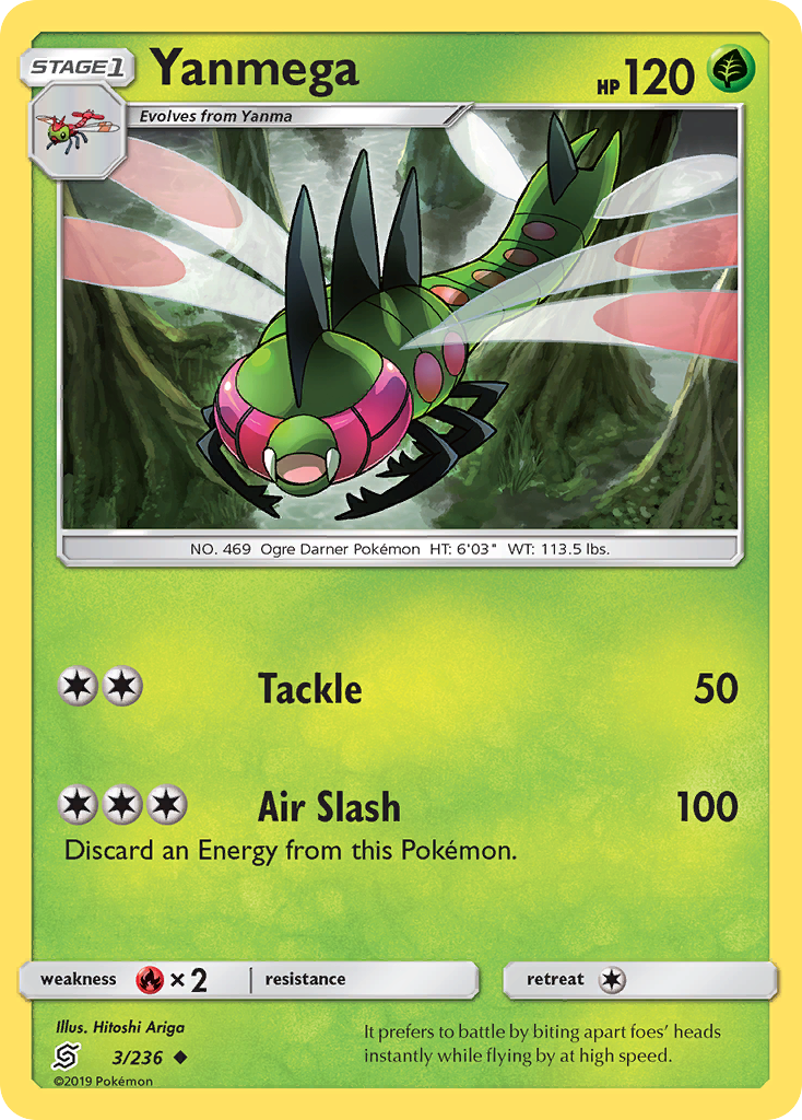 Yanmega (3/236) - Unified Minds Pokémon Card