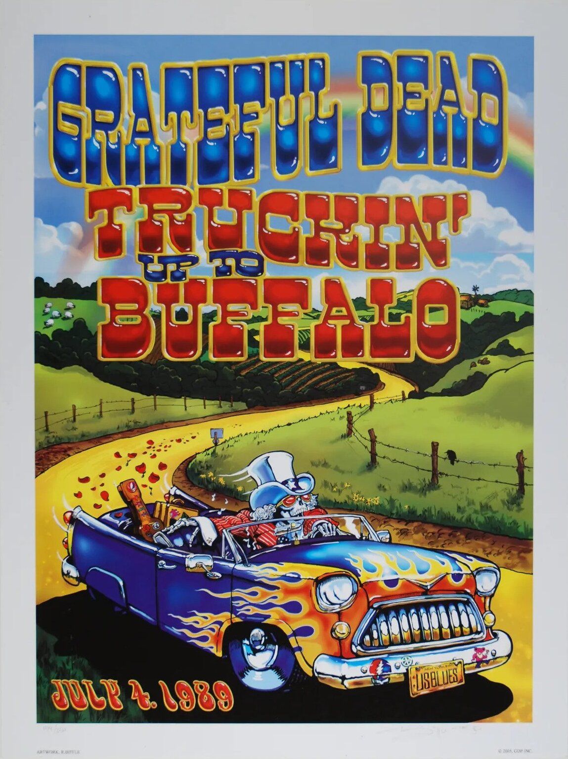 1989-Truckin up to Buffalo-Grateful Dead - Rhino Records Promo Concert Poster