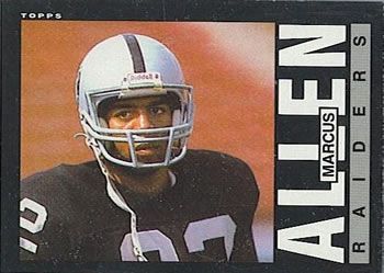 Marcus Allen 1985 Topps #282 Sports Card