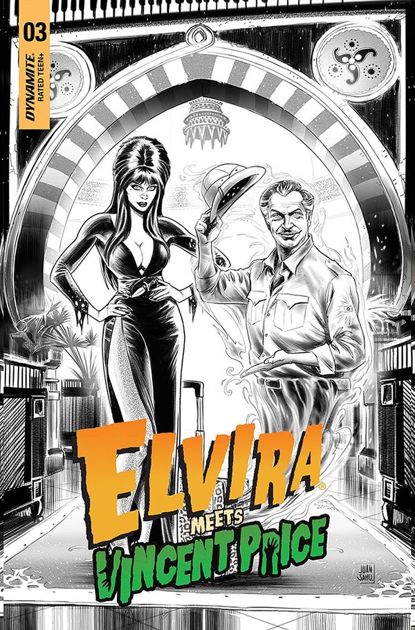 Elvira Meets Vincent Price #3 (Cover F 15 Copy Cover Samu B&w)