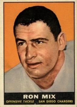 Ron Mix 1961 Topps #168 Sports Card