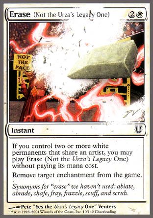 Erase (Not the Urza's Legacy One) (Unhinged) Trading Card