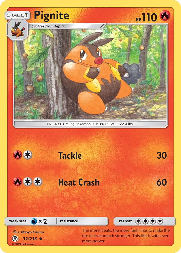 Pignite (32/236) - Cosmic Eclipse Pokémon Card