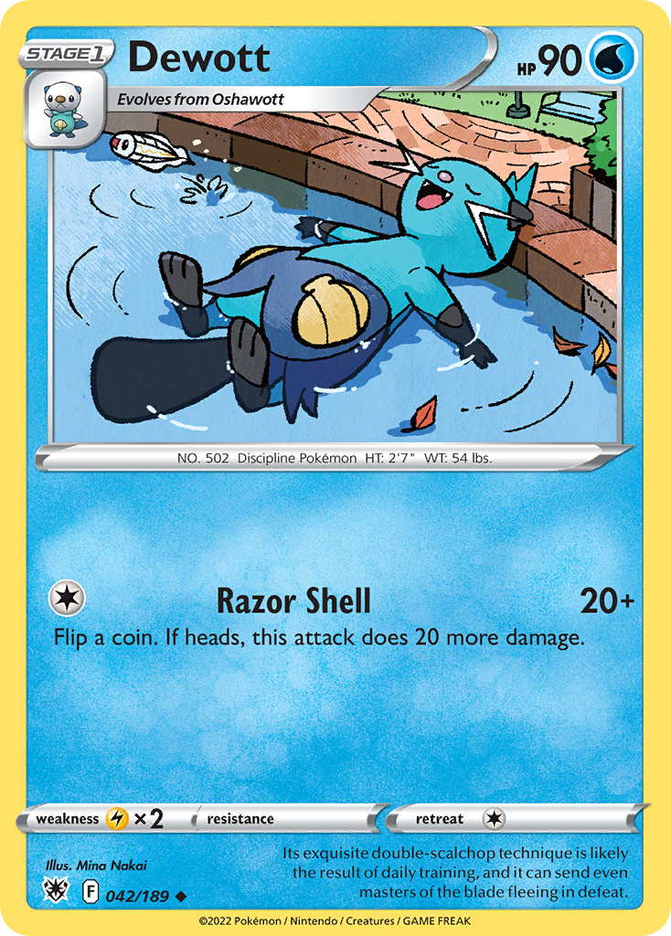 Dewott (42/189) - Astral Radiance Pokémon Card