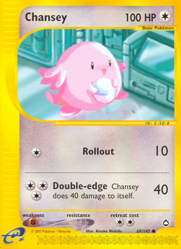 Chansey (69/147) - Aquapolis Pokémon Card