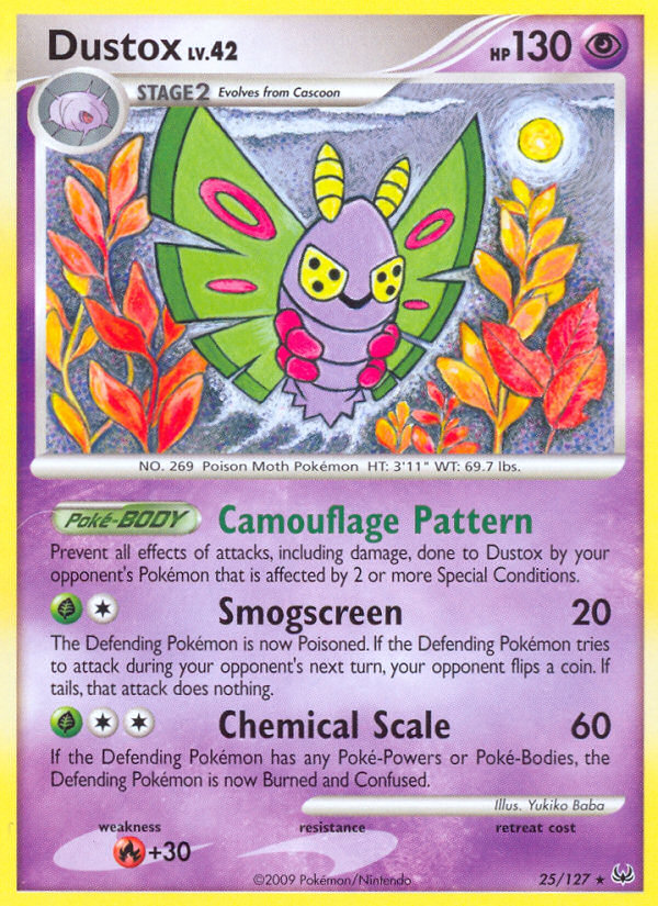 Dustox (25/127) - Platinum Pokémon Card