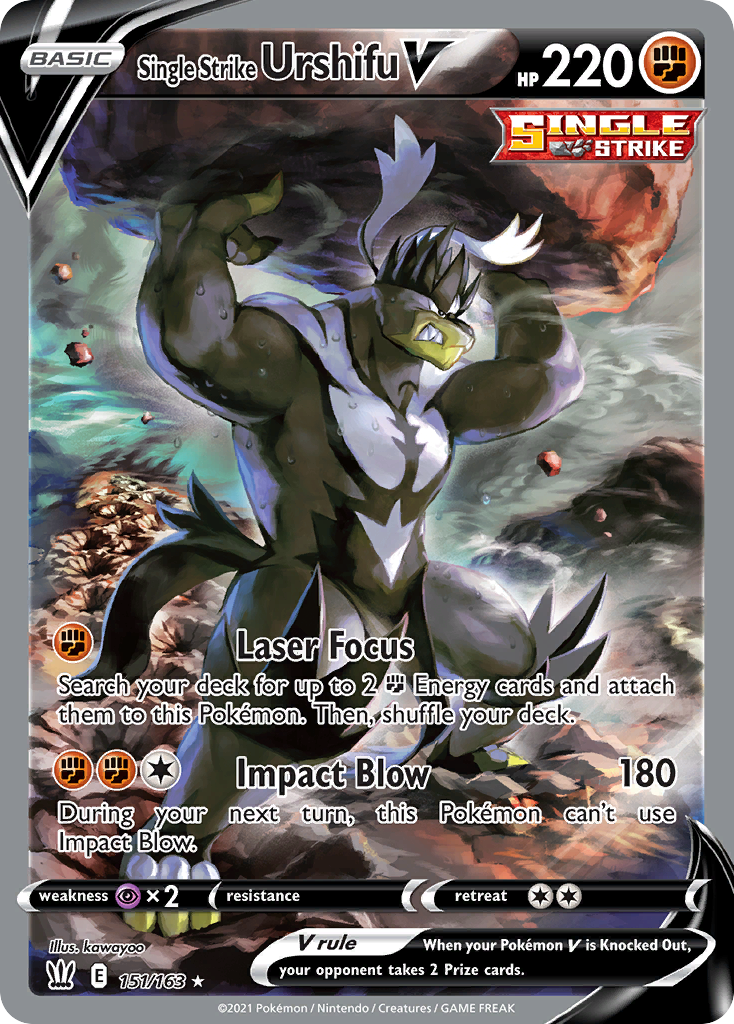 Single Strike Urshifu V (151/163) - Battle Styles Pokémon Card