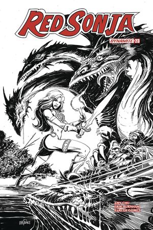 Red Sonja #23 (30 Copy Mandrake B&w Cover)