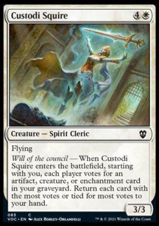 Custodi Squire (Innistrad Crimson Vow Commander Decks) Trading Card