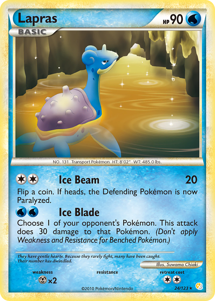 Lapras (24/123) - HeartGold & SoulSilver Pokémon Card