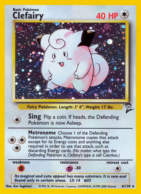 Clefairy (6/130) - Base Set 2 Pokémon Card